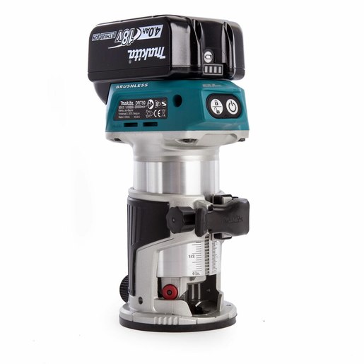 MAKITA akumulatorska glodalica DRT50RTYX2 (18V,Li-ion,2x5A, nastavci)