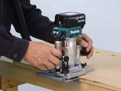 MAKITA akumulatorska glodalica DRT50RTYX2 (18V,Li-ion,2x5A, nastavci)