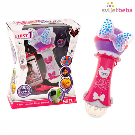 Mikrofon za karaoke - rozi