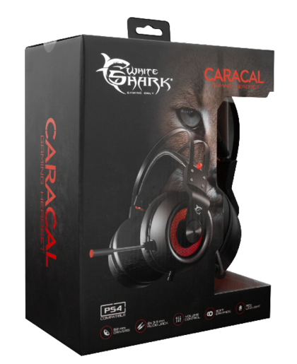 White Shark Caracal GH-1949, gaming slušalice PC, crne