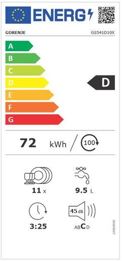 Gorenje mašina za pranje suđa GS541D10X