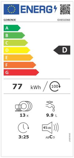 Gorenje perilica posuđa GV651D60