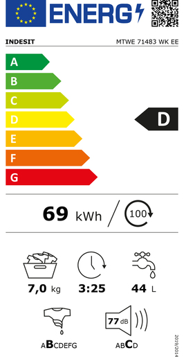 Indesit perilica rublja MTWE 71483 WK EE*