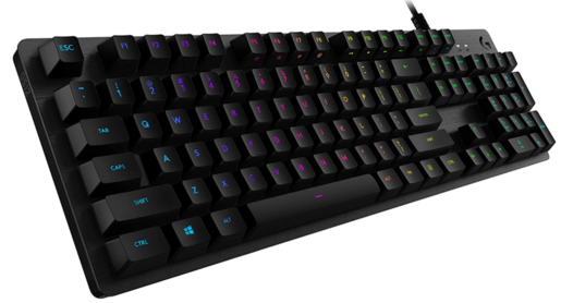 Logitech G512 CARBON, Gaming tipkovnica, GX Red switches, US Layout