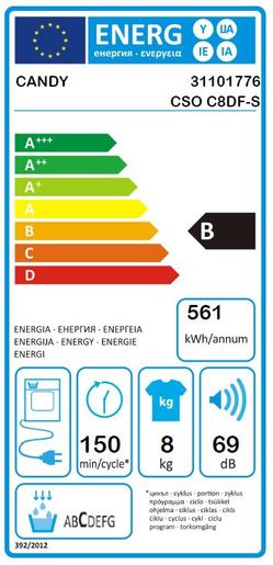 Candy sušilica rublja CSO C8DF*RASPRODAJA