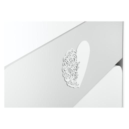 Klups komoda za previjanje Nel heart bijela/siva