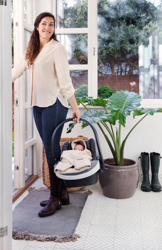 Voksi dekica za autosjedalice i kolica, bež, zvjezdice