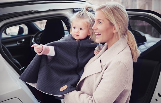 Voksi pončo, tamno sivi