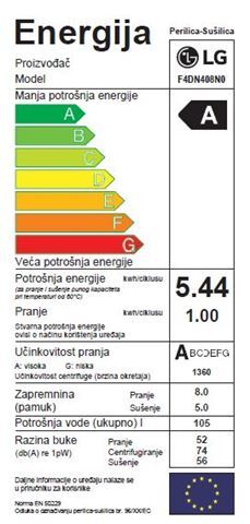 LG perilica sušilica F4DN408N0