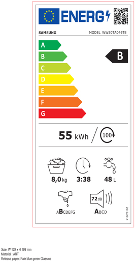 Samsung perilica rublja WW80TA046TE/LE