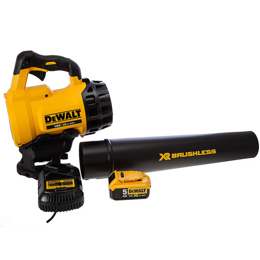 DEWALT akumulatorski puhač lišća DCM562P1 - 18 V u setu sa baterijom 5.0 Ah + punjač