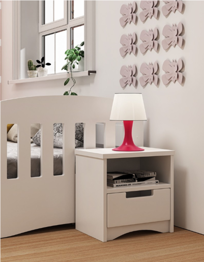 Drveni noćni ormarić - Classic - bijeli