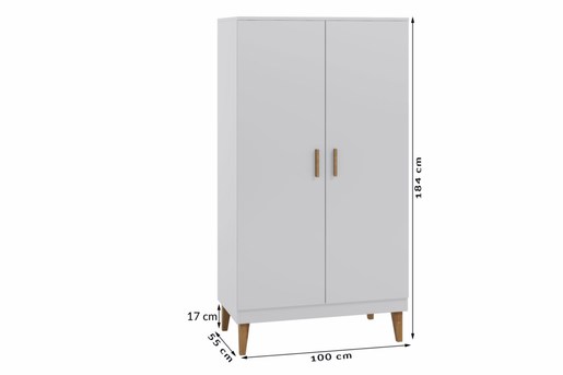 Dječji ormar - KUBI - bijeli