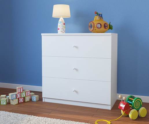 Dječja komoda - bez uzorka - bijela