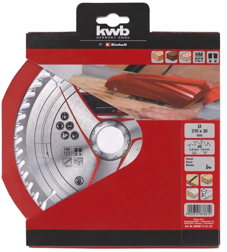 KWB rezni list 210x30x2,4 mm/1,6 mm, 48Z za TC-SM 216 i TC-MS 216