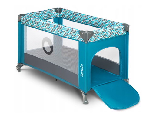 Lionelo dječji prijenosni krevetić Stefi, zelena-tirkiz