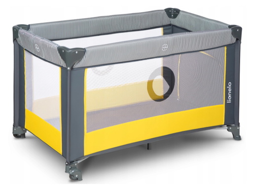 Lionelo dječji prijenosni krevetić Stefi, žuta-limun
