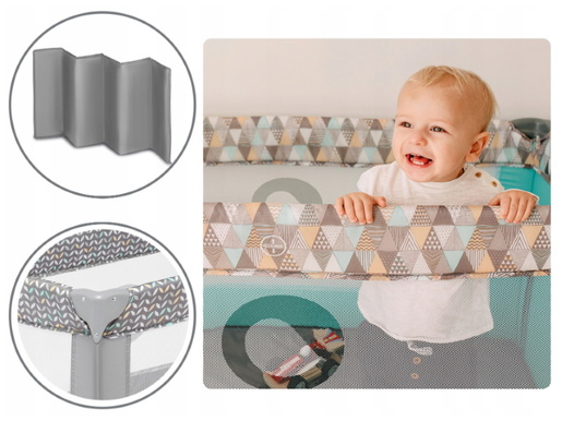 Lionelo dječji prijenosni krevetić Stefi, siva, 5g JAMSTVA