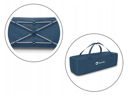 Lionelo dječji prijenosni krevetić Stefi, plava
