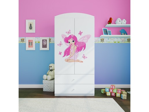 Dječji ormar - Zvončica - bijeli