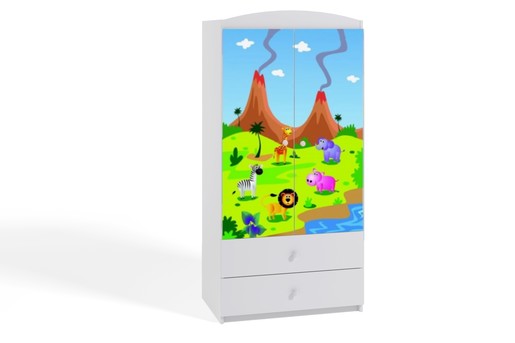 Dječji ormar - safari - bijeli