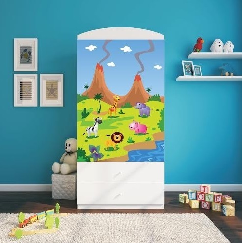 Dječji ormar - safari - bijeli