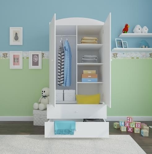 Dječji ormar - safari - bijeli