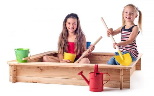 Drveni pješčanik - četvrtasti