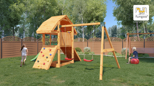 Fungoo drveno dječje igralište BUFFALO MOVE set
