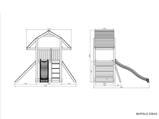 Fungoo drveno dječje igralište BUFFALO MOVE set