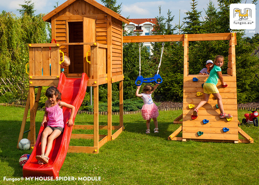 Fungoo drveno dječje igralište MyHOUSE SPIDER set