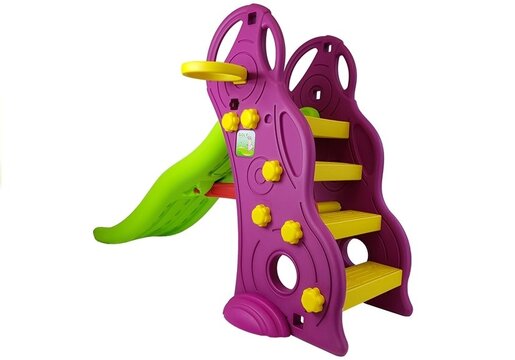 Plastični tobogan ljubičasto zeleni