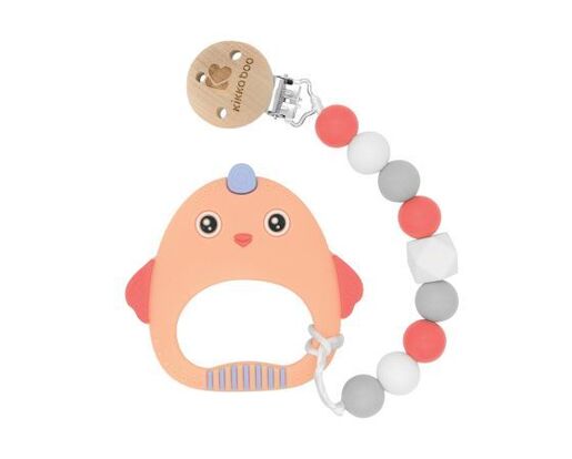 Kikka Boo lančić za dude sa žvakalicom Orange Bird