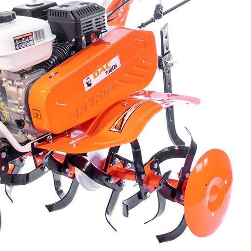 RURIS motorna kopačica DAC 7000K, 7 KS, 212 cm3, 80 kg, 3 brzine, gumeni kotači + plug razgrtač