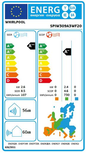 Whirlpool klima uređaj SPIW309A3WF20
