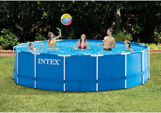 INTEX montažni bazen 457 x 122 cm  sa filter pumpom + podloga + pokrivalo za bazen + ljestve