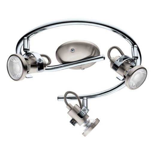 EGLO reflektor LED, GU10, 3x3,3 W, g form, nikl-mat/krom 'TUKON 3'