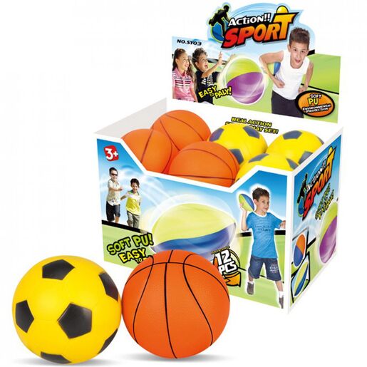 Lopta 10 cm PU, 2 sort