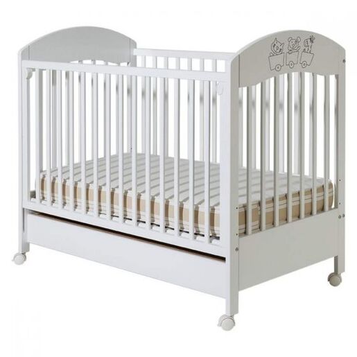 Bambino dječji krevetić Gloria bijeli, s ladicom