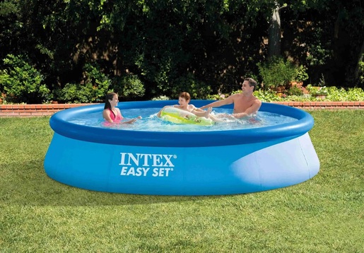 INTEX Easy Set bazen na napuhavanje, 396 x 84 cm, s pumpom za vodu
