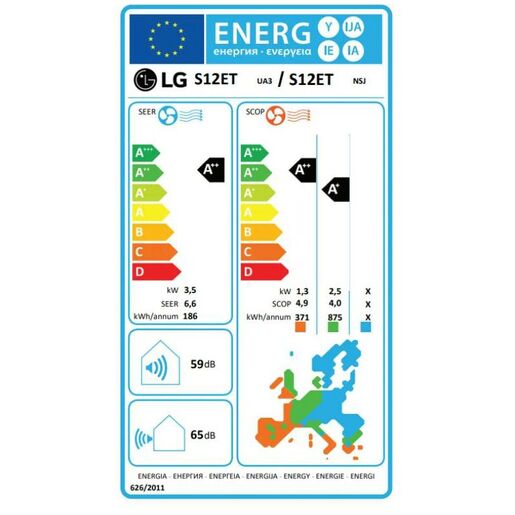LG klima uređaj DUALCOOL (R32) DUAL Inverter 3,5 kW S12ET set