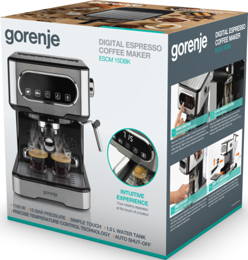 Gorenje aparat za espresso kavu ESCM15DBK