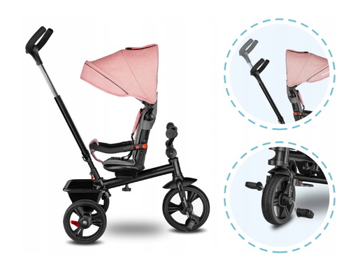 Lionelo tricikl Haari, 2 u 1, rozi