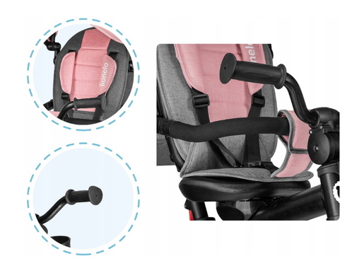 Lionelo tricikl Haari, 2 u 1, rozi