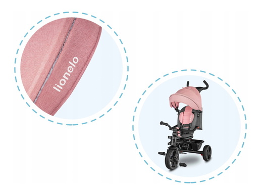 Lionelo tricikl Haari, 2 u 1, rozi