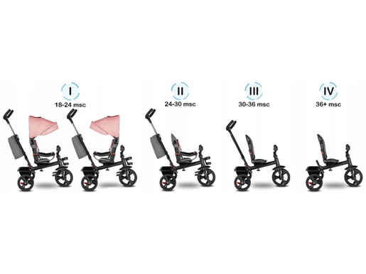 Lionelo tricikl Haari, 2 u 1, rozi