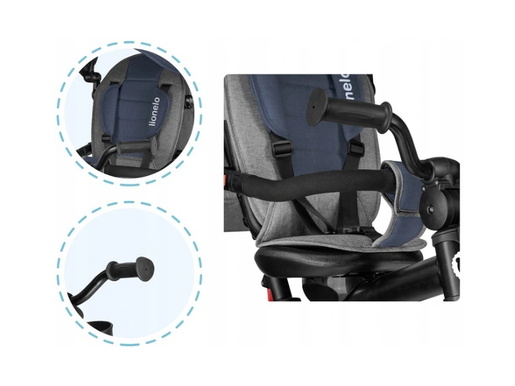 Lionelo tricikl Haari, 2 u 1, jeans