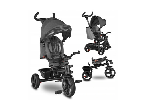 Lionelo tricikl Haari, 2 u 1, sivi