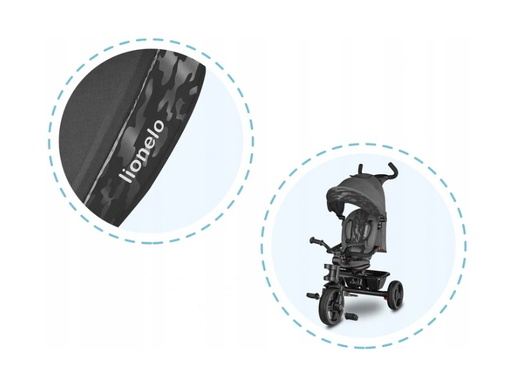 Lionelo tricikl Haari, 2 u 1, sivi