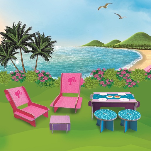 Barbie kartonska ljetna vila s lutkom